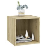 vidaXL Comode TV, 2 buc., stejar sonoma, 37x35x37 cm, PAL