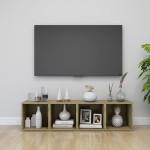 vidaXL Comode TV, 2 buc., stejar sonoma, 37x35x37 cm, PAL