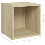 vidaXL Comode TV, 4 buc., stejar sonoma, 37x35x37 cm, PAL