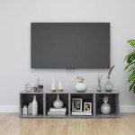 vidaXL Comode TV, 4 buc., gri beton, 37x35x37 cm, PAL