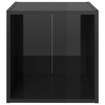 vidaXL Comode TV, 4 buc., negru extralucios, 37x35x37 cm, PAL