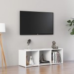 vidaXL Comodă TV, alb, 107x35x37 cm, PAL vidaXL Comodă TV, alb, 107x35x37 cm, PAL