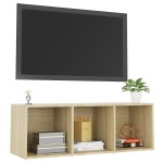 vidaXL Comodă TV, stejar sonoma, 107x35x37 cm, PAL vidaXL Comodă TV, stejar sonoma, 107x35x37 cm, PAL
