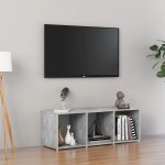 vidaXL Comodă TV, gri beton, 107x35x37 cm, PAL vidaXL Comodă TV, gri beton, 107x35x37 cm, PAL