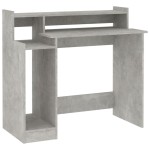 vidaXL Birou cu lumini LED, gri beton, 97x90x45 cm, lemn compozit vidaXL Birou cu lumini LED, gri beton, 97x90x45 cm, lemn compozit