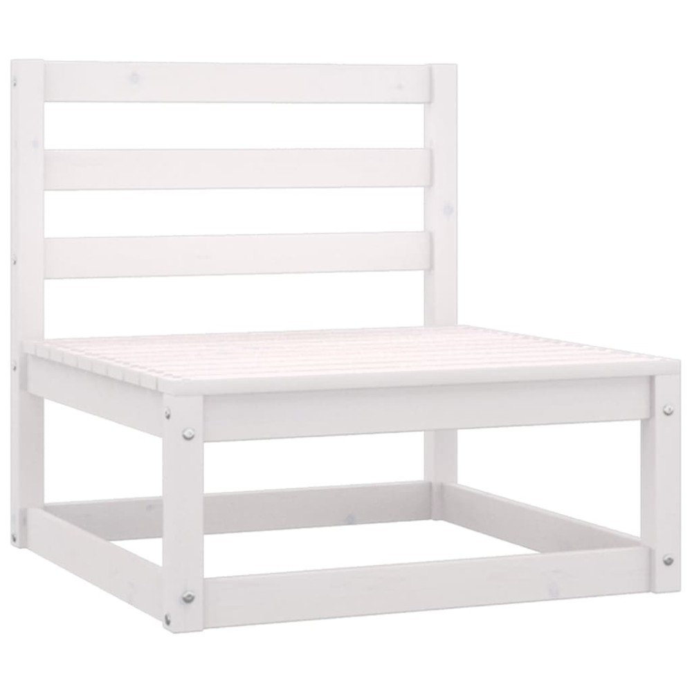 vidaXL Set mobilier de grădină, 2 piese, alb, lemn masiv de pin