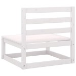 vidaXL Set mobilier de grădină, 2 piese, alb, lemn masiv de pin vidaXL Set mobilier de grădină, 2 piese, alb, lemn masiv de pin