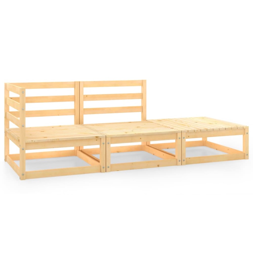 vidaXL Set mobilier grădină, 3 piese, lemn masiv de pin
