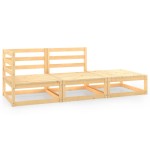 vidaXL Set mobilier grădină, 3 piese, lemn masiv de pin