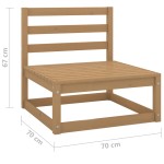 vidaXL Set mobilier de grădină, 3 piese, maro miere, lemn masiv de pin vidaXL Set mobilier de grădină, 3 piese, maro miere, lemn masiv de pin