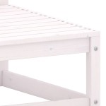 vidaXL Taburete de grădină cu perne, 2 buc., alb, lemn masiv de pin vidaXL Taburete de grădină cu perne, 2 buc., alb, lemn masiv de pin
