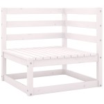vidaXL Set mobilier de grădină cu perne, 2 piese, alb, lemn masiv pin vidaXL Set mobilier de grădină cu perne, 2 piese, alb, lemn masiv pin