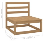 vidaXL Set mobilier grădină&perne 2 piese, maro miere lemn masiv pin vidaXL Set mobilier grădină&perne 2 piese, maro miere lemn masiv pin
