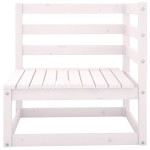 vidaXL Set mobilier de grădină cu perne, 2 piese, alb, lemn masiv pin vidaXL Set mobilier de grădină cu perne, 2 piese, alb, lemn masiv pin
