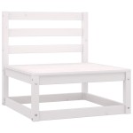 vidaXL Set mobilier de grădină cu perne, 2 piese, alb, lemn masiv pin vidaXL Set mobilier de grădină cu perne, 2 piese, alb, lemn masiv pin