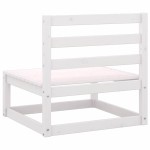 vidaXL Set mobilier de grădină cu perne, 2 piese, alb, lemn masiv pin vidaXL Set mobilier de grădină cu perne, 2 piese, alb, lemn masiv pin