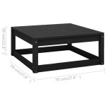 vidaXL Set mobilier de grădină cu perne, 2 piese, negru, lemn de pin vidaXL Set mobilier de grădină cu perne, 2 piese, negru, lemn de pin