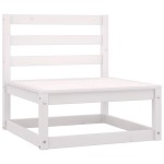 vidaXL Set mobilier de grădină cu perne, 2 piese, alb, lemn masiv pin vidaXL Set mobilier de grădină cu perne, 2 piese, alb, lemn masiv pin