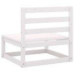 vidaXL Set mobilier de grădină cu perne, 2 piese, alb, lemn masiv pin vidaXL Set mobilier de grădină cu perne, 2 piese, alb, lemn masiv pin