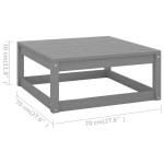 vidaXL Set mobilier de grădină cu perne, 2 piese, gri, lemn masiv pin vidaXL Set mobilier de grădină cu perne, 2 piese, gri, lemn masiv pin