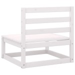 vidaXL Set mobilier de grădină cu perne, 3 piese, alb, lemn masiv pin vidaXL Set mobilier de grădină cu perne, 3 piese, alb, lemn masiv pin