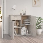 vidaXL Servantă, gri beton, 80x36x75 cm, PAL vidaXL Servantă, gri beton, 80x36x75 cm, PAL