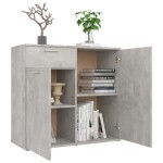 vidaXL Servantă, gri beton, 80x36x75 cm, PAL vidaXL Servantă, gri beton, 80x36x75 cm, PAL