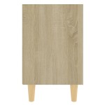 vidaXL Noptieră cu picioare din lemn masiv, stejar sonoma, 40x30x50 cm vidaXL Noptieră cu picioare din lemn masiv, stejar sonoma, 40x30x50 cm