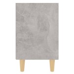 vidaXL Noptieră cu picioare din lemn masiv, gri beton, 40x30x50 cm vidaXL Noptieră cu picioare din lemn masiv, gri beton, 40x30x50 cm