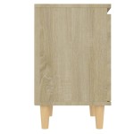vidaXL Noptieră cu picioare din lemn masiv, stejar sonoma, 40x30x50 cm vidaXL Noptieră cu picioare din lemn masiv, stejar sonoma, 40x30x50 cm