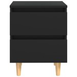 vidaXL Noptieră cu picioare lemn masiv pin, negru, 40x35x50 cm vidaXL Noptieră cu picioare lemn masiv pin, negru, 40x35x50 cm