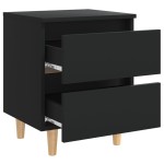 vidaXL Noptieră cu picioare lemn masiv pin, negru, 40x35x50 cm vidaXL Noptieră cu picioare lemn masiv pin, negru, 40x35x50 cm