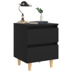 vidaXL Noptieră cu picioare lemn masiv pin, negru, 40x35x50 cm vidaXL Noptieră cu picioare lemn masiv pin, negru, 40x35x50 cm