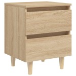 vidaXL Noptieră cu picioare lemn masiv pin, stejar sonoma, 40x35x50 cm vidaXL Noptieră cu picioare lemn masiv pin, stejar sonoma, 40x35x50 cm