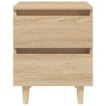vidaXL Noptieră cu picioare lemn masiv pin, stejar sonoma, 40x35x50 cm vidaXL Noptieră cu picioare lemn masiv pin, stejar sonoma, 40x35x50 cm
