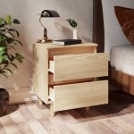 vidaXL Noptieră cu picioare lemn masiv pin, stejar sonoma, 40x35x50 cm vidaXL Noptieră cu picioare lemn masiv pin, stejar sonoma, 40x35x50 cm