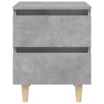 vidaXL Noptieră cu picioare din lemn masiv pin, gri beton, 40x35x50 cm vidaXL Noptieră cu picioare din lemn masiv pin, gri beton, 40x35x50 cm