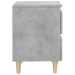 vidaXL Noptieră cu picioare din lemn masiv pin, gri beton, 40x35x50 cm vidaXL Noptieră cu picioare din lemn masiv pin, gri beton, 40x35x50 cm