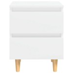 vidaXL Noptieră & picioare lemn masiv pin alb extralucios 40x35x50 cm vidaXL Noptieră & picioare lemn masiv pin alb extralucios 40x35x50 cm