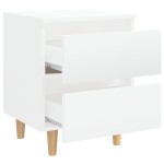 vidaXL Noptieră & picioare lemn masiv pin alb extralucios 40x35x50 cm vidaXL Noptieră & picioare lemn masiv pin alb extralucios 40x35x50 cm