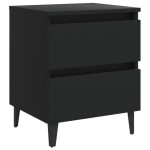 vidaXL Noptiere, 2 buc., negru, 40x35x50 cm, PAL vidaXL Noptiere, 2 buc., negru, 40x35x50 cm, PAL