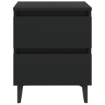 vidaXL Noptiere, 2 buc., negru, 40x35x50 cm, PAL vidaXL Noptiere, 2 buc., negru, 40x35x50 cm, PAL