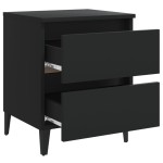 vidaXL Noptiere, 2 buc., negru, 40x35x50 cm, PAL vidaXL Noptiere, 2 buc., negru, 40x35x50 cm, PAL