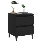 vidaXL Noptiere, 2 buc., negru, 40x35x50 cm, PAL vidaXL Noptiere, 2 buc., negru, 40x35x50 cm, PAL