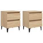 vidaXL Noptiere, 2 buc., stejar sonoma, 40x35x50 cm, lemn prelucrat vidaXL Noptiere, 2 buc., stejar sonoma, 40x35x50 cm, lemn prelucrat