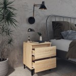 vidaXL Noptiere, 2 buc., stejar sonoma, 40x35x50 cm, lemn prelucrat vidaXL Noptiere, 2 buc., stejar sonoma, 40x35x50 cm, lemn prelucrat