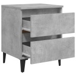 vidaXL Noptiere, 2 buc., gri beton, 40x35x50 cm, PAL vidaXL Noptiere, 2 buc., gri beton, 40x35x50 cm, PAL