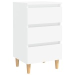 vidaXL Noptieră cu picioare lemn masiv, alb, 40x35x69 cm vidaXL Noptieră cu picioare lemn masiv, alb, 40x35x69 cm