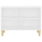 vidaXL Comodă TV, picioare lemn masiv, alb, 69,5x30x50 cm vidaXL Comodă TV, picioare lemn masiv, alb, 69,5x30x50 cm