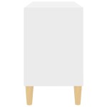vidaXL Comodă TV, picioare lemn masiv, alb, 69,5x30x50 cm vidaXL Comodă TV, picioare lemn masiv, alb, 69,5x30x50 cm